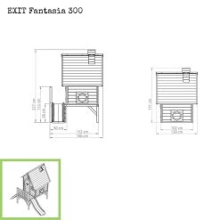 Maisonnette En Bois Exit Fantasia 300 Verte -Jouets D'extérieur 20356281 4