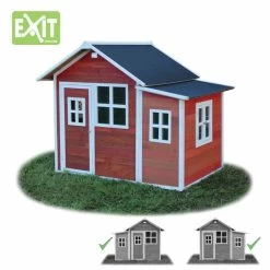 Maisonnette En Bois Exit Loft 150 - Rouge -Jouets D'extérieur 20401470 3.jpg