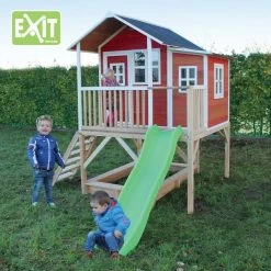 Maisonnette En Bois Exit Loft 550 - Rouge -Jouets D'extérieur 20401476 8