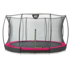 Trampoline Enterré Exit Silhouette 427 Cm Rose + Filet