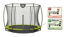 Trampoline Enterré Exit Silhouette ø 244cm Avec Filet Vert -Jouets D'extérieur 20428985 1