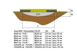 Trampoline Enterré Exit Silhouette ø 244cm Avec Filet Vert -Jouets D'extérieur 20428985 3