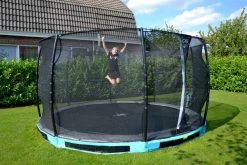 Trampoline Enterré Premium 366 Cm Avec Filet Deluxe Turquoise -Jouets D'extérieur 20438547 2