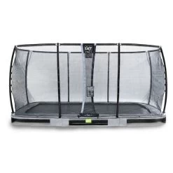 Trampoline Enterré Premium 244x427 Cm Avec Filet Deluxe Turquoise