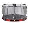 Trampoline Enterré Premium 366 Cm Avec Filet De Luxe Rouge