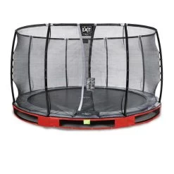 Trampoline Enterré Premium 366 Cm Avec Filet De Luxe Rouge