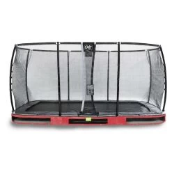 Trampoline Enterré Premium 244x427cm Avec Filet Deluxe Rouge