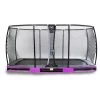 Trampoline Enterré Premium 244x427 Cm Avec Filet Deluxe Mauve