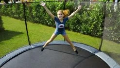Trampoline Enterré Elégant 305 Cm Avec Filet Safty Gris -Jouets D'extérieur 20438633 1 1