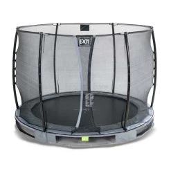 Trampoline Enterré Elégant 305 Cm Avec Filet Safty Gris -Jouets D'extérieur 20438633 3