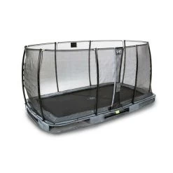 Trampoline Enterré Elegant Exit 244x427cm Gris + Filet -Jouets D'extérieur 20438637 1