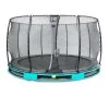 Trampoline Enterré Elégant 366 Cm Avec Filet Safty Bleu -Jouets D'extérieur 20438640