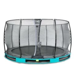 Trampoline Enterré Exit 427cm Bleu Avec Filet De Sécurité