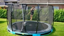 Trampoline Enterré Exit 427cm Bleu Avec Filet De Sécurité -Jouets D'extérieur 20438641 2