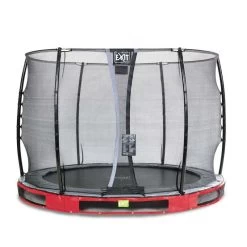 Trampoline Enterré Elégant 305 Cm Avec Filet Safty Rouge