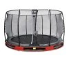 Trampoline Enterré Elégant 366 Cm Avec Filet Safty Rouge