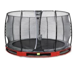 Trampoline Enterré Elégant 366 Cm Avec Filet Safty Rouge
