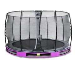 Trampoline Enterré Elégant 366 Cm Avec Filet Safty Mauve