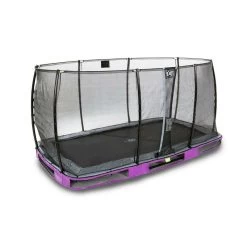 Trampoline Enterré Elegant Exit 214x366cm Mauve + Filet -Jouets D'extérieur 20438652 2