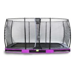 Trampoline Enterré Elegant Exit 244x427cm Mauve + Filet -Jouets D'extérieur 20438653 1