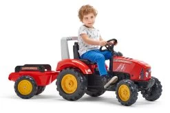 Tracteur Falk Avec Remorque Supercharger Rouge -Jouets D'extérieur 20483687 2